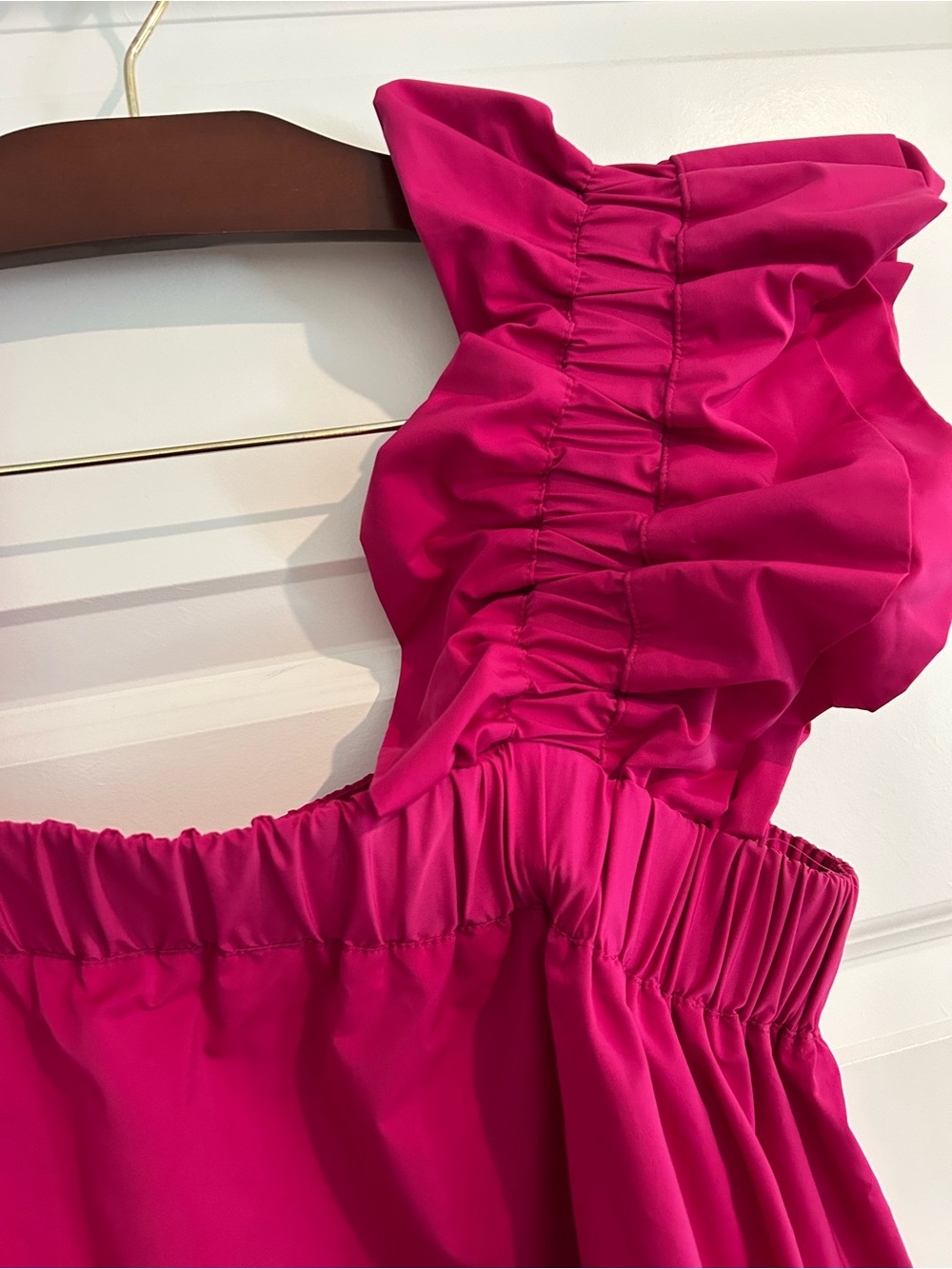 Inclan Studio Ruffle Top Pink Size L - Picture 3 of 11